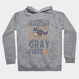 I just really love Gray Foxes - Gray Fox Hoodie